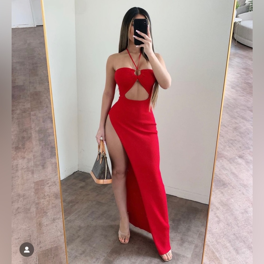 Red maxi dress from OOTDfash